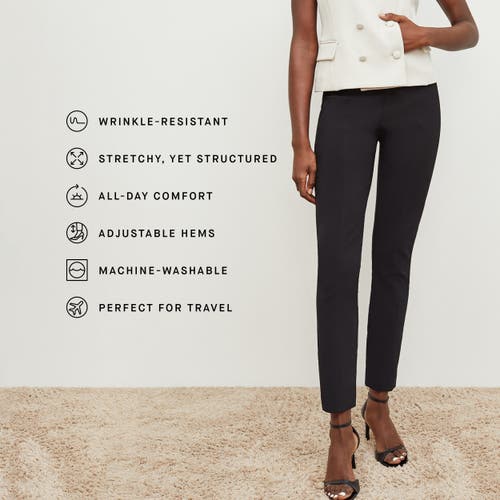M.m.lafleur Foster Powerstretch Cigarette Pants In Black