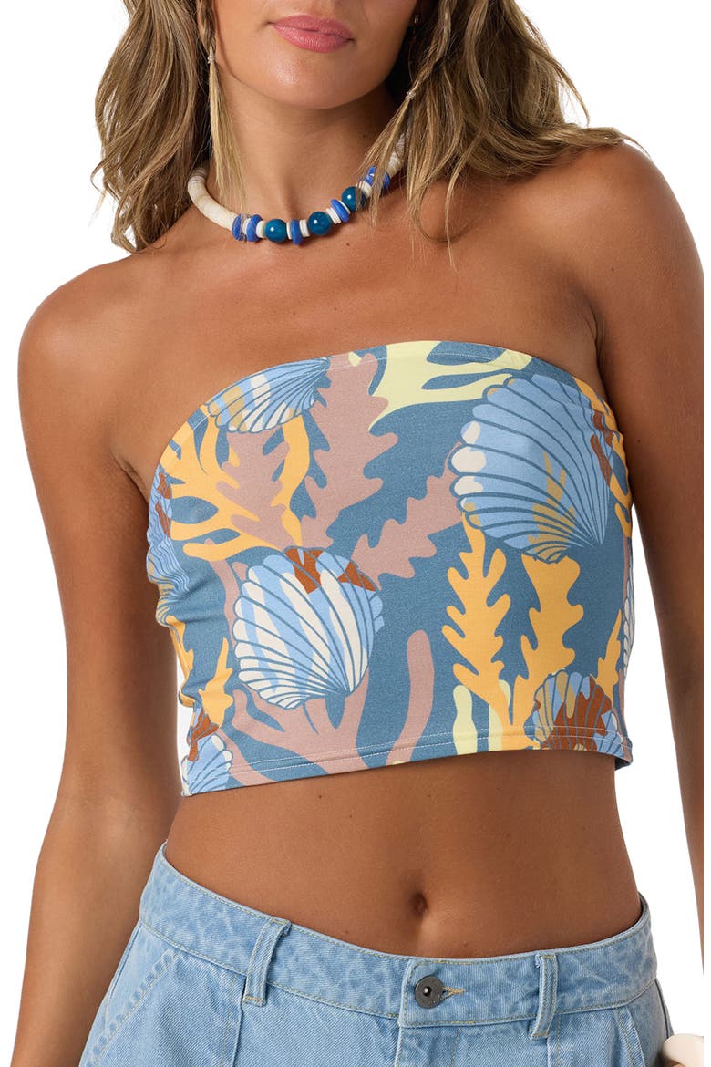 Adeline Print Tube Top, Alternate, color, CAPTAINS BLUE