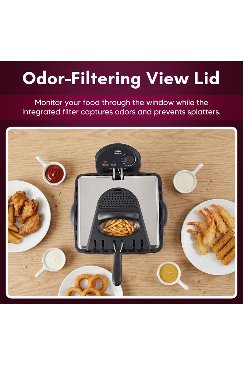 4.2qt Deep Fryer, Alternate, color, Metallic Silver