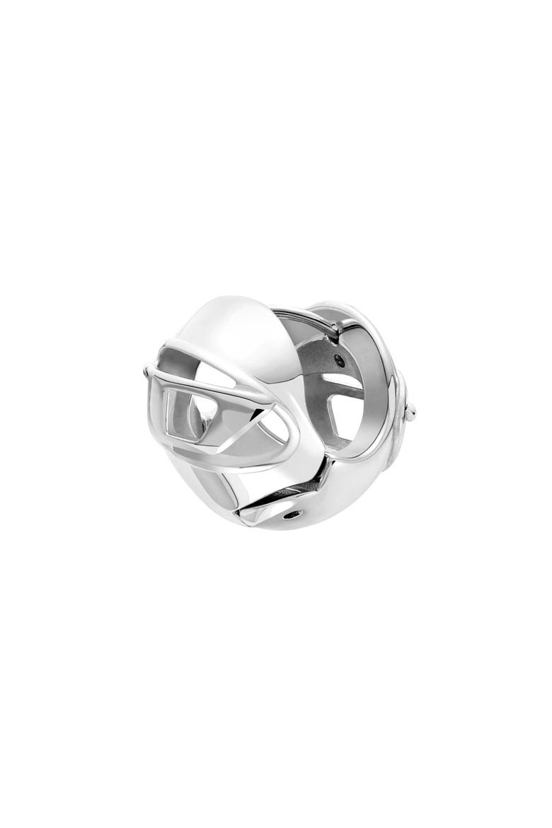 Logo Hoop Earring, Alternate, color, SILVER