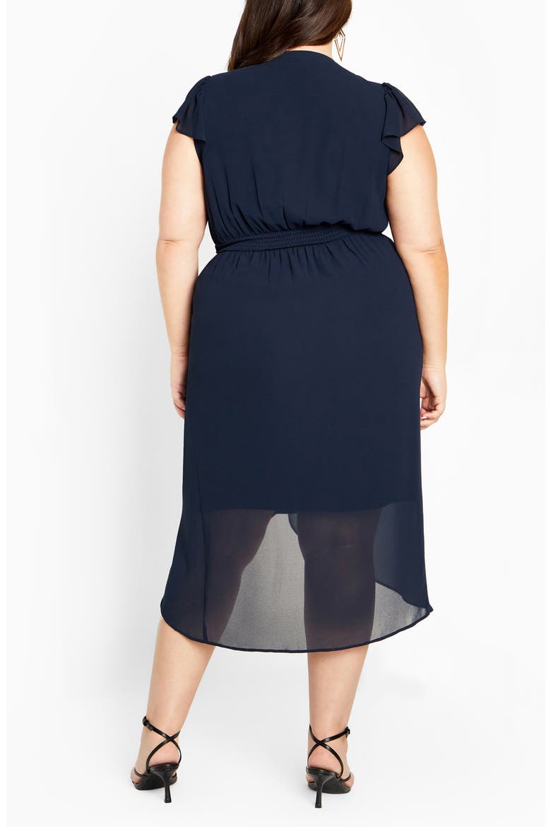 Faux Wrap Sheath Dress, Alternate, color, TRUE NAVY