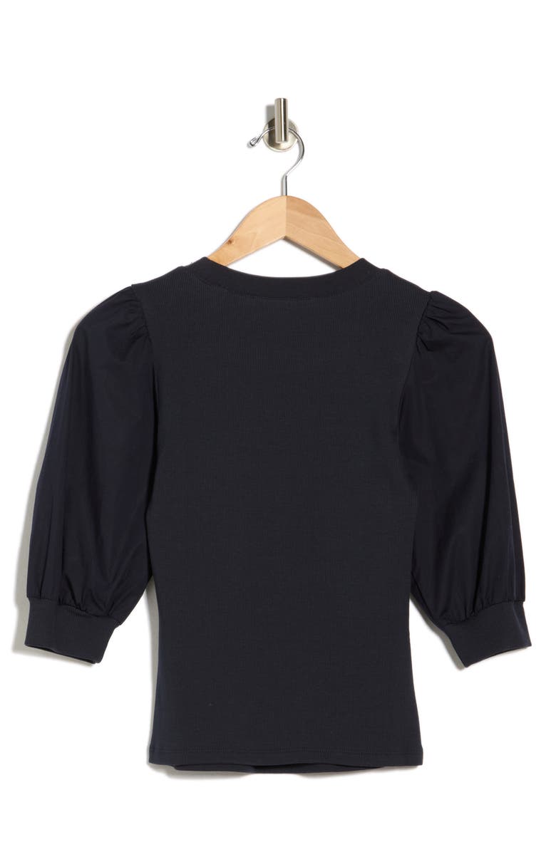Veronica Beard Coralee Crewneck Top, Alternate, color, Navy