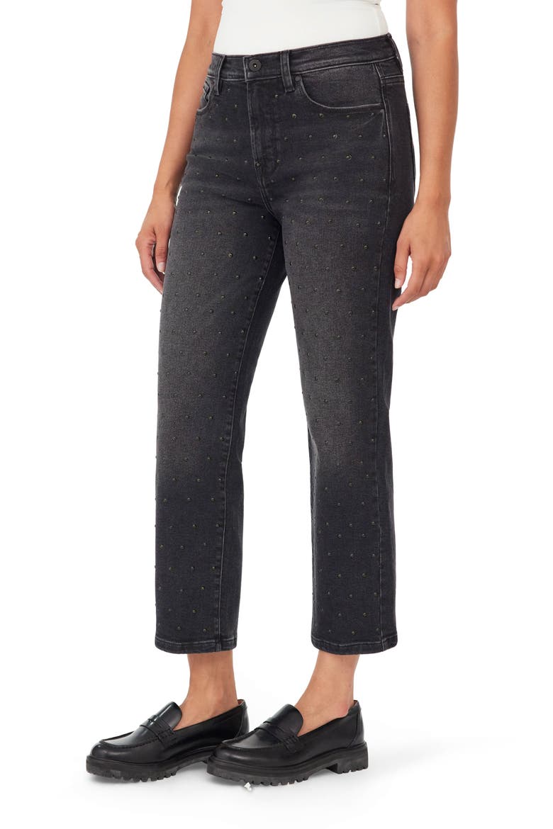 Ella Studded Ankle Straight Leg Jeans, Alternate, color, RAMONA