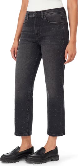 Ella Studded Ankle Straight Leg Jeans