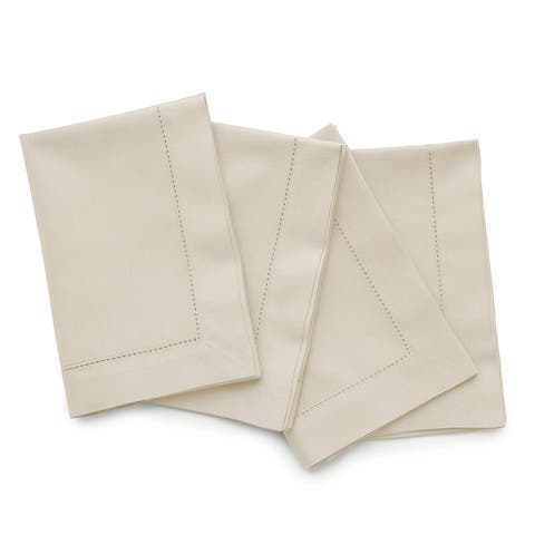 Linen Dinner Napkins - Cotton Linen Hemstitch, 20" x 20"