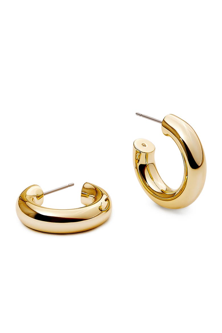 Hoop Earrings - Tia Mini, Main, color, Gold