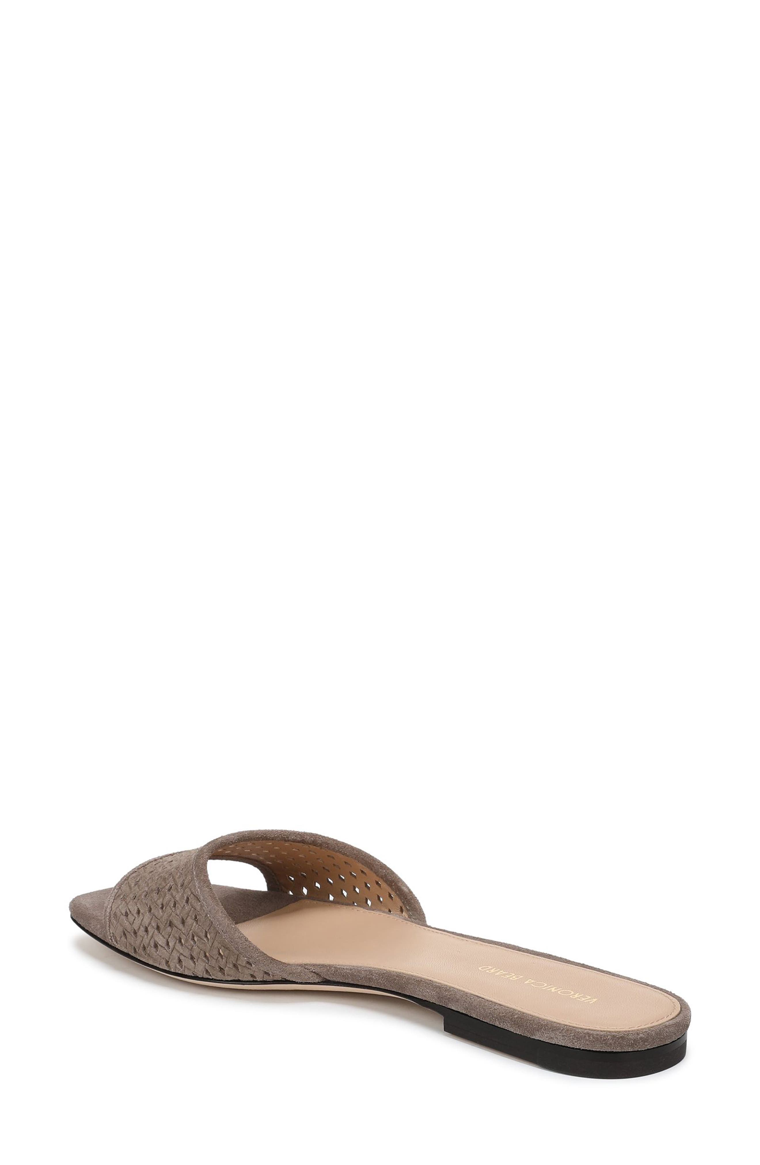 Myla Perforated Slide Sandal, Alternate, color, BARK