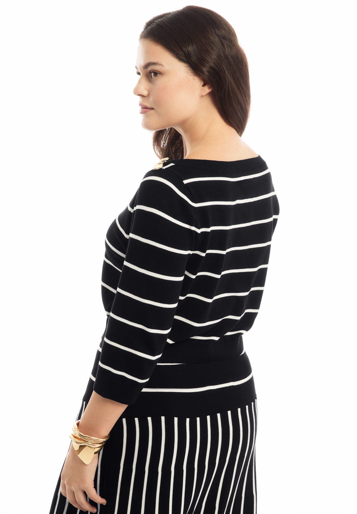 Scallop-Trim Wrap Sweater - image 4