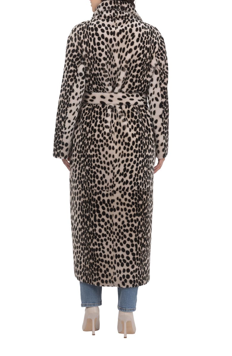 GORSKI Reversible Genuine Shearling Coat, Alternate, color, Beige/Black Spotted/Gold