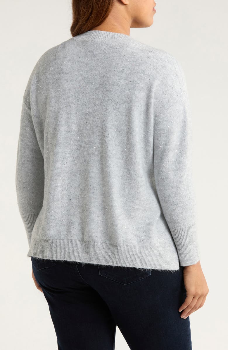 Vince Camuto Sequin Accent Creweck Sweater, Alternate, color, Vapor