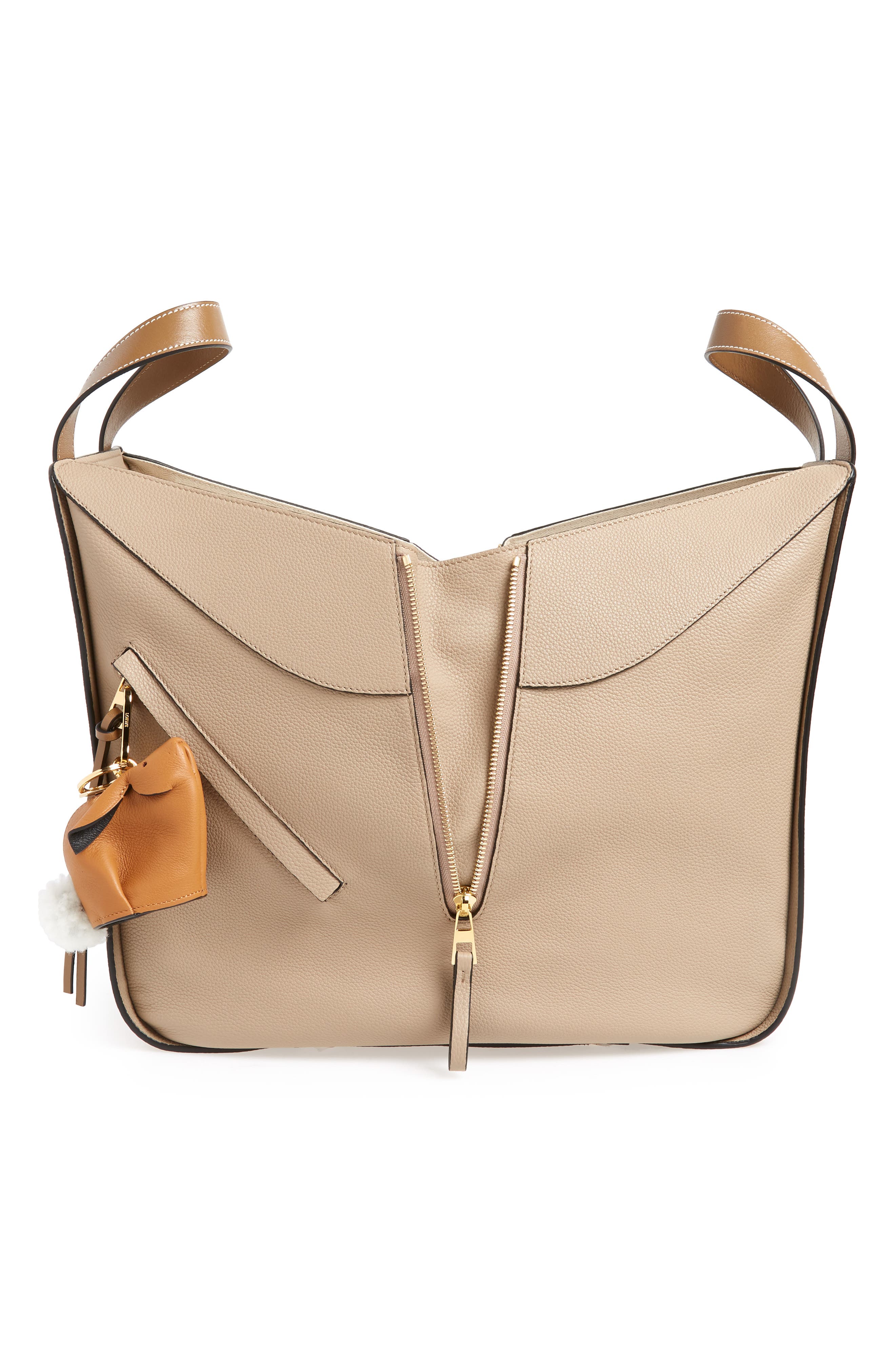 Loewe Bunny Bag Charm with Genuine Shearling, Alternate, color, 