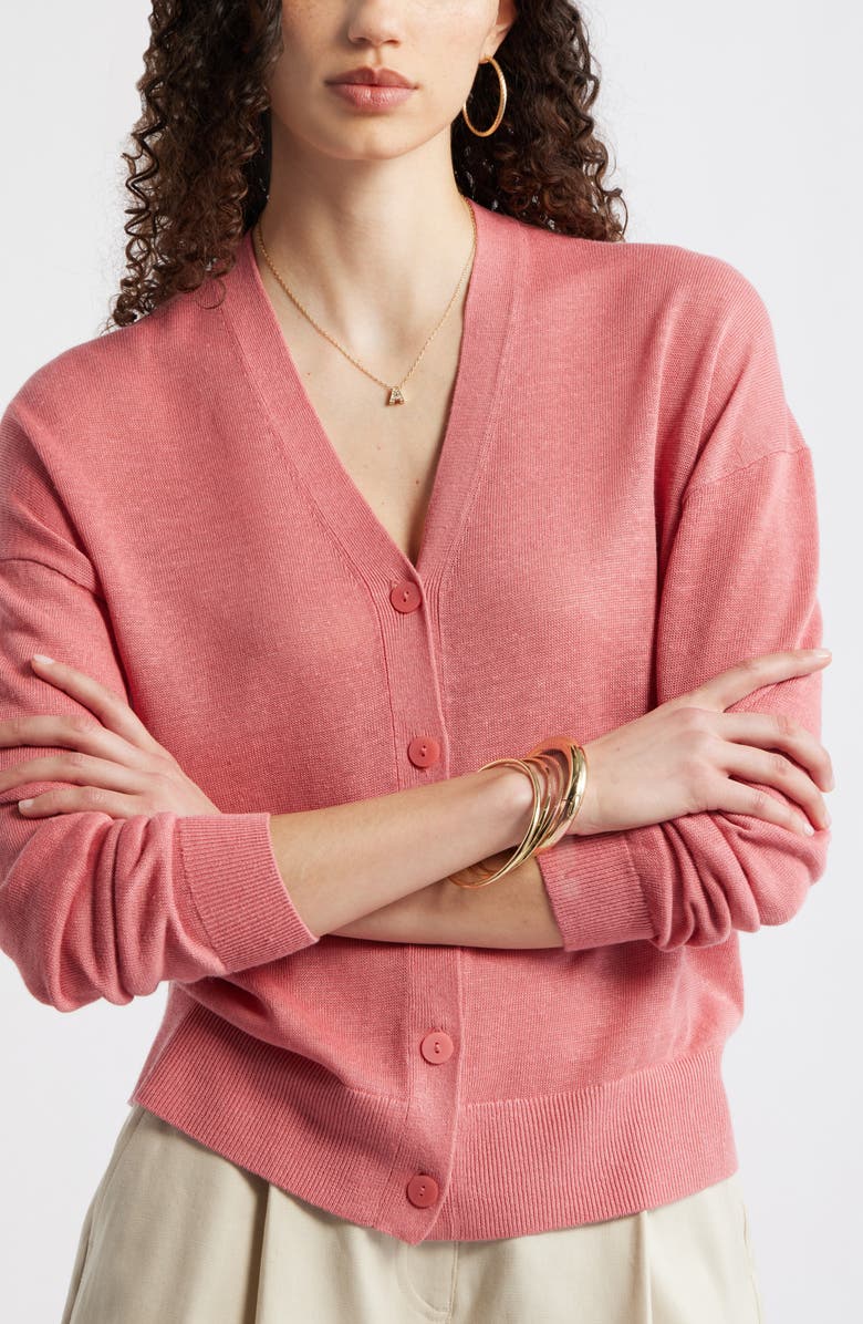 Nordstrom Pavé Cubic Zirconia Initial Necklace, Alternate, color, A- Clear- Gold