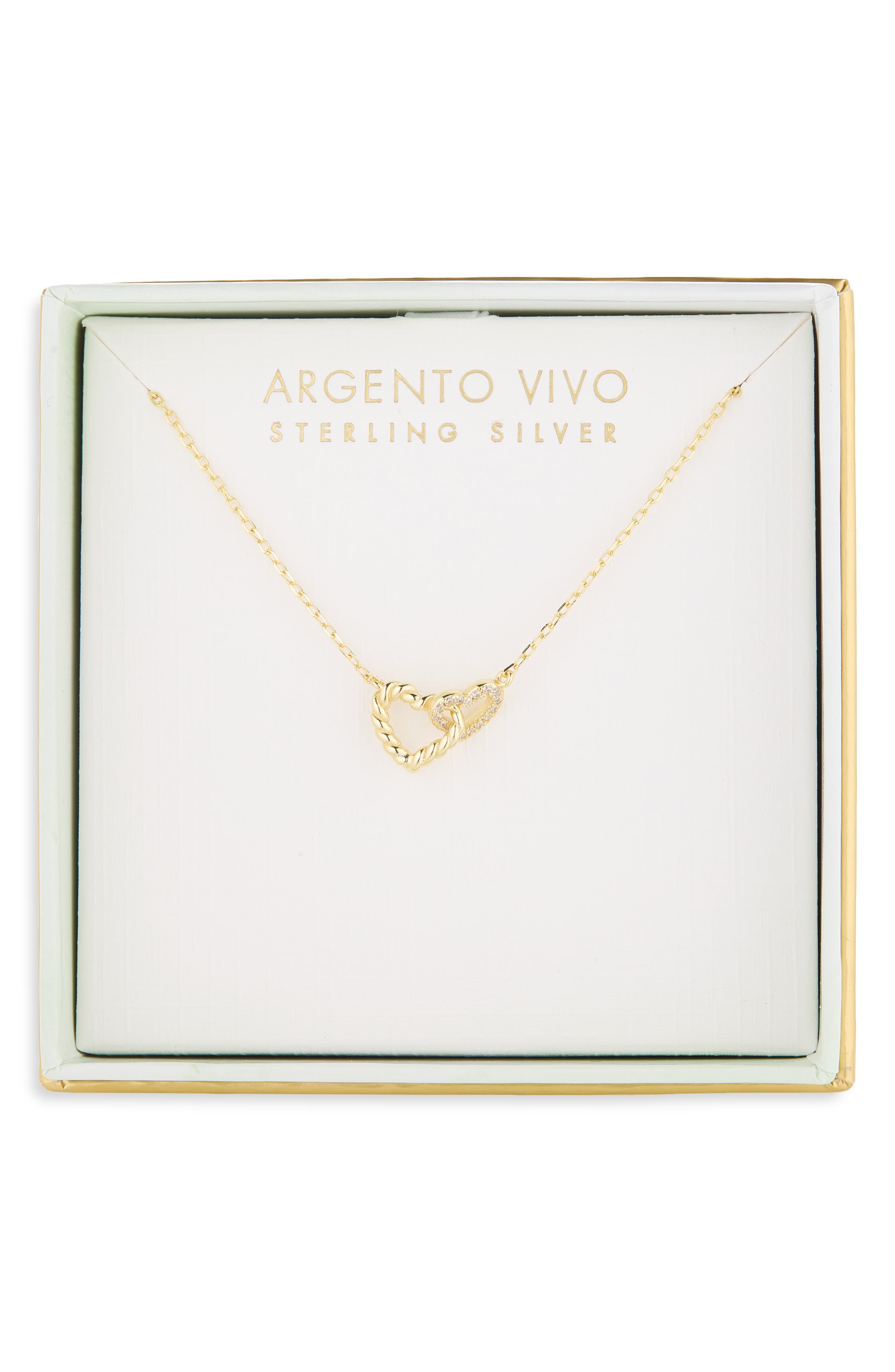 Rope Interlocking Heart Necklace