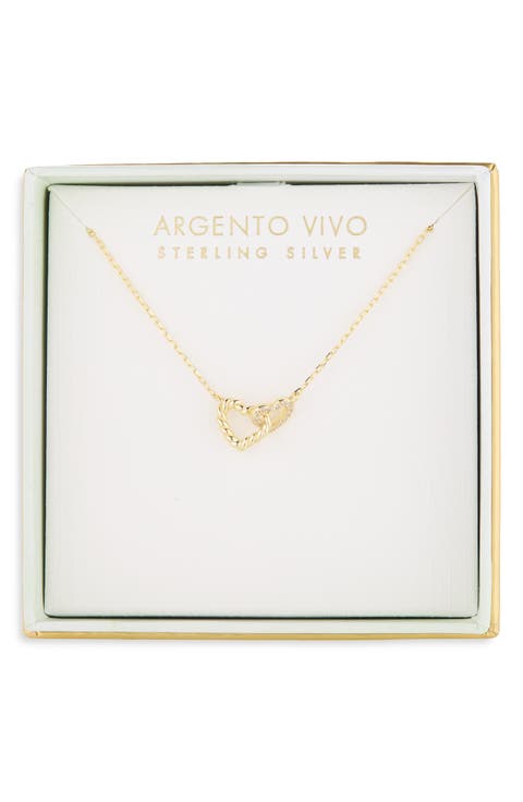 Rope Interlocking Heart Necklace