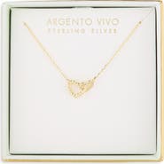 ARGENTO VIVO Rope Interlocking Heart Necklace