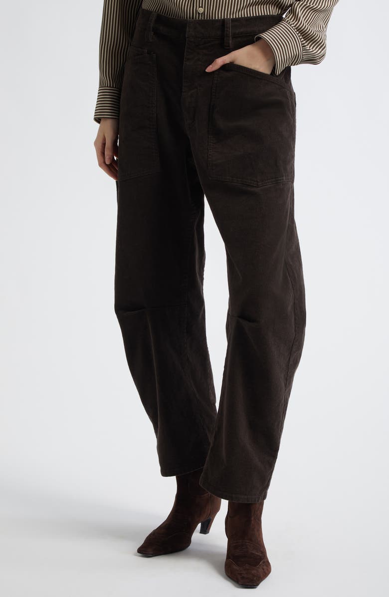 Nili Lotan Shon Corduroy Pants, Alternate, color, Chocolate Brown