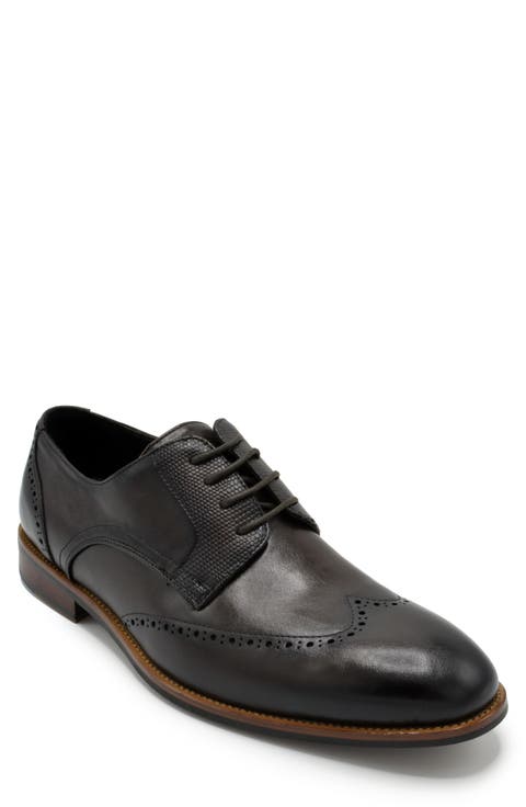 Premier Lizard Embossed Wingtip Derby (Men)