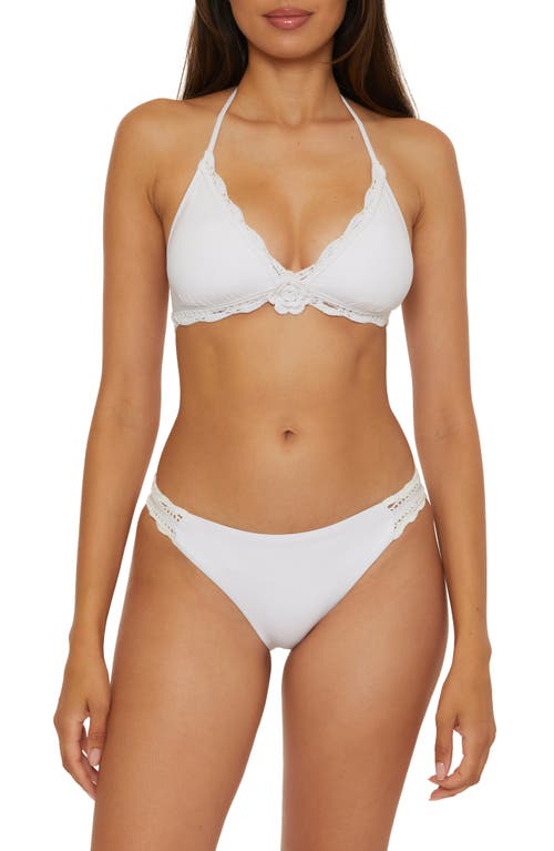 Becca Colette Banded Halter Bikini Top In White