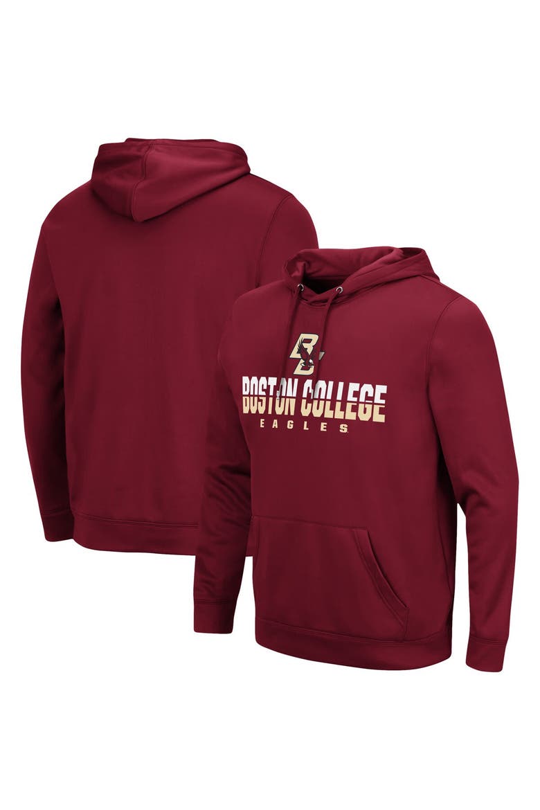 Men's Colosseum Maroon Boston College Eagles Lantern Pullover Hoodie, Main, color, Maroon