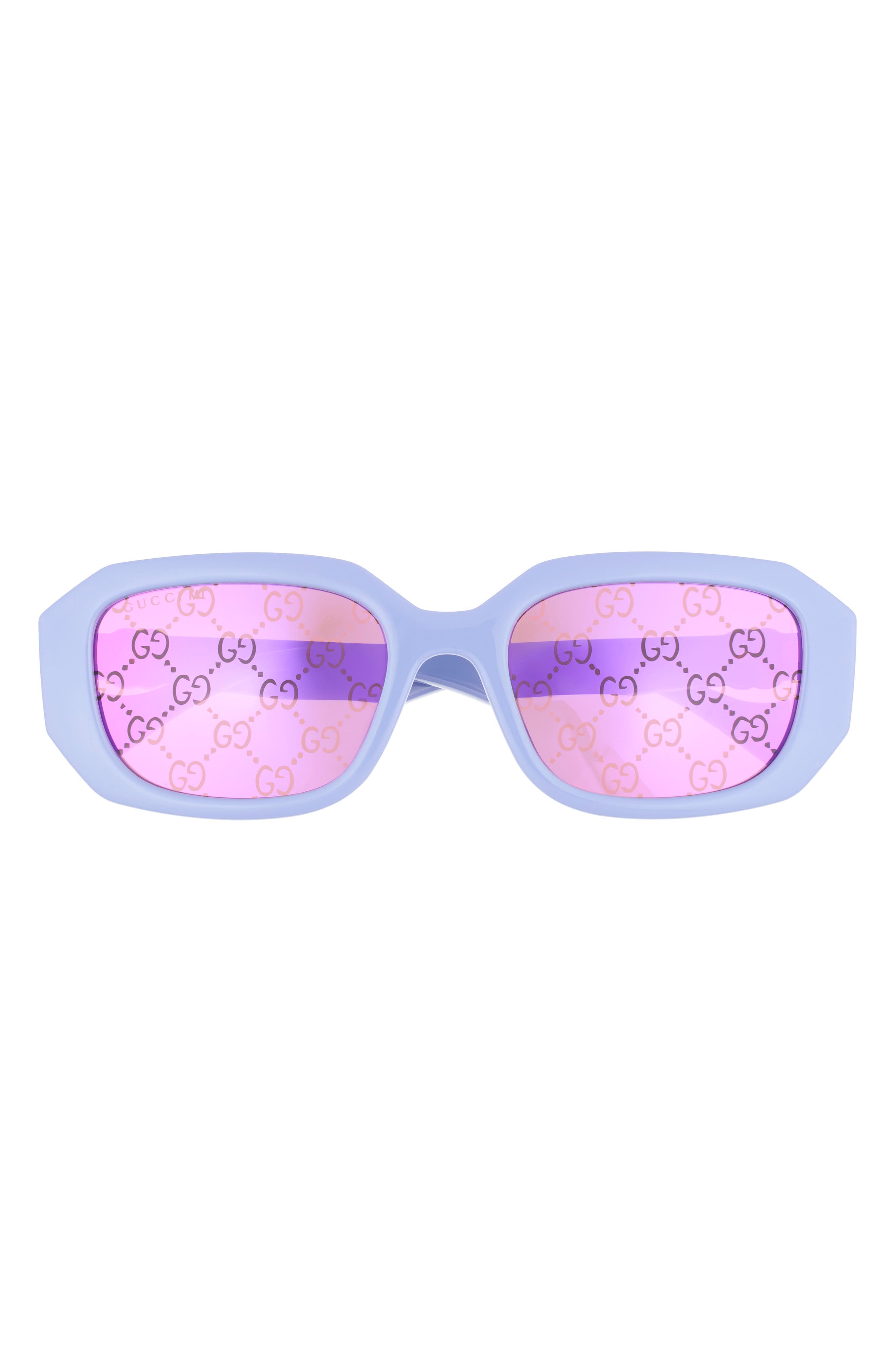Gucci 54mm Rectangular Sunglasses