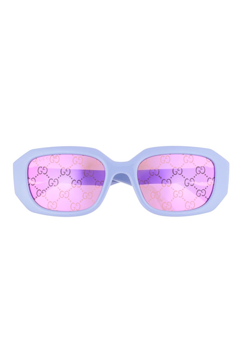 54mm Rectangular Sunglasses, Main, color, VIOLET VIOLET PINK