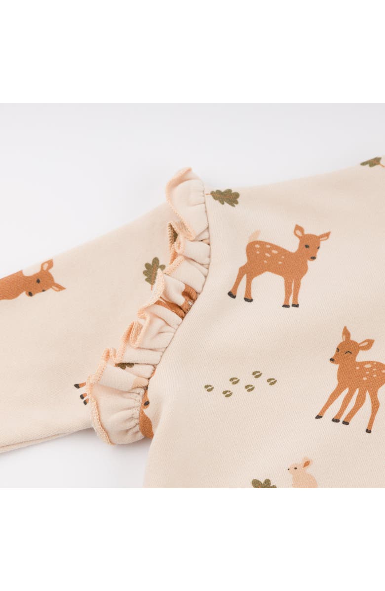 Oh baby! Brand Deer Print Slouch-Toddler, Little Kid, Alternate, color, Pale Pink