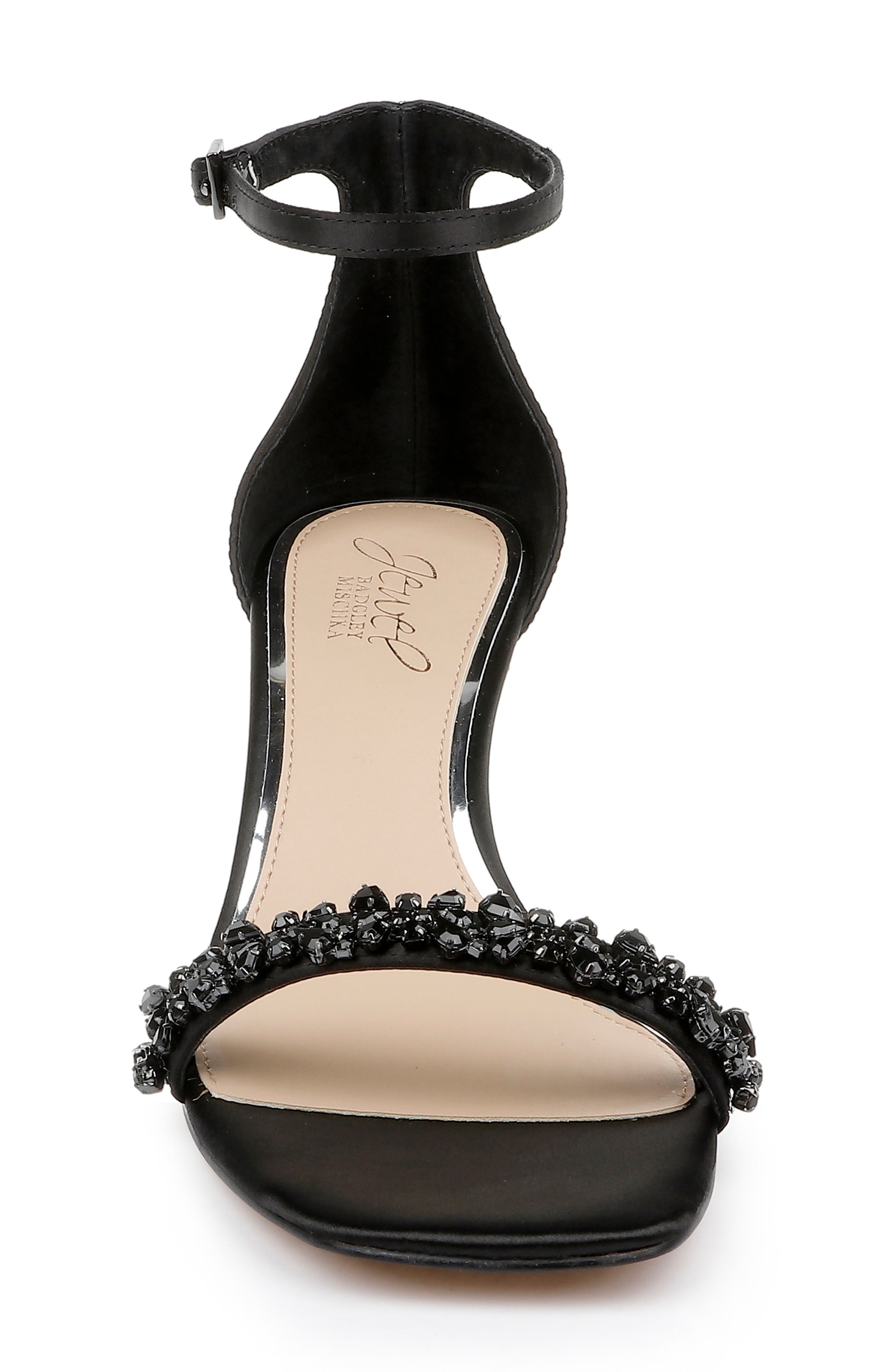 Jewel Badgley Mischka Angel Kitten Heel Ankle Strap Sandal, Alternate, color, 