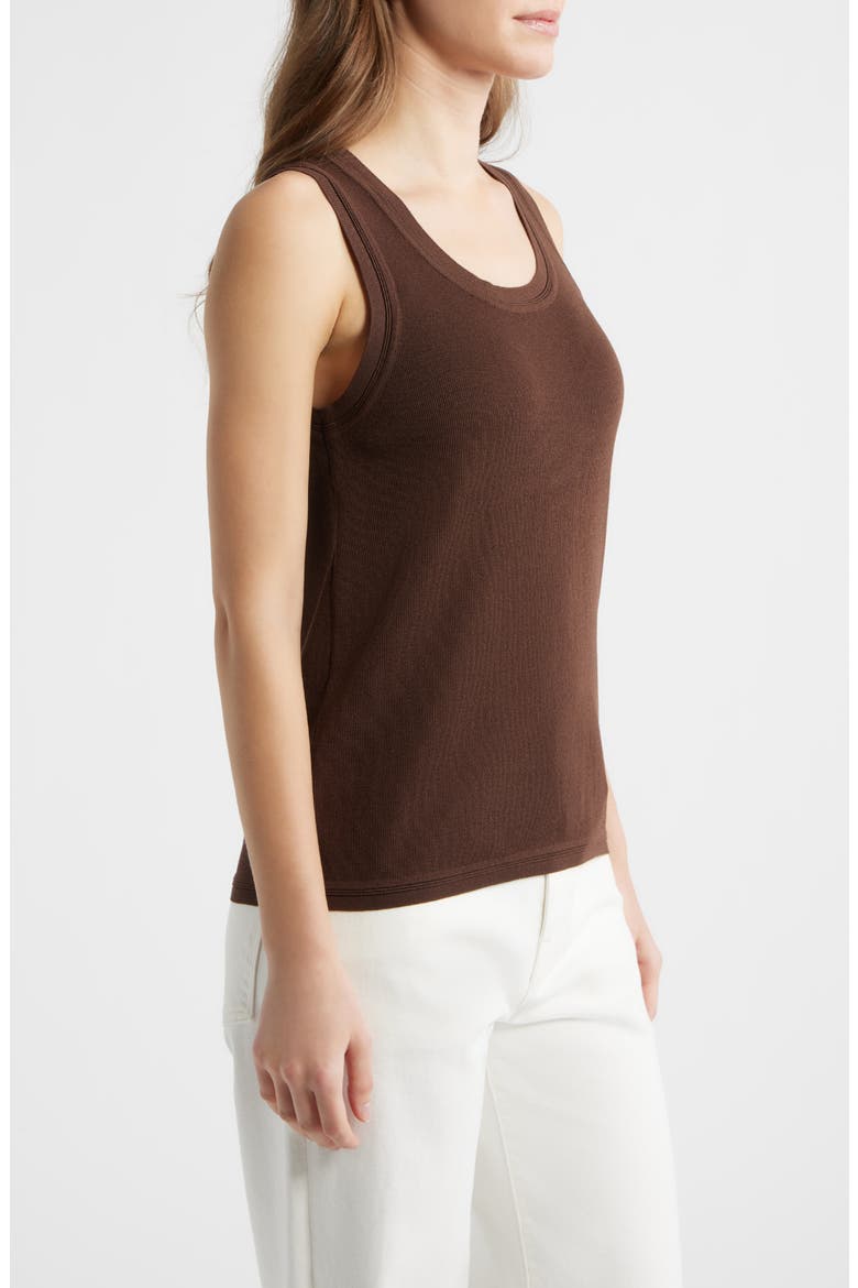 Scoop Neck Tank, Alternate, color, DARK CHOCOLATE