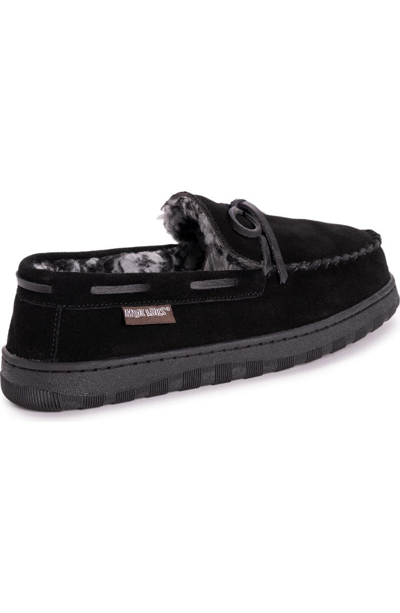 MUK LUKS Paul Printed Berber Suede Faux Fur Lined Slipper, Alternate, color,