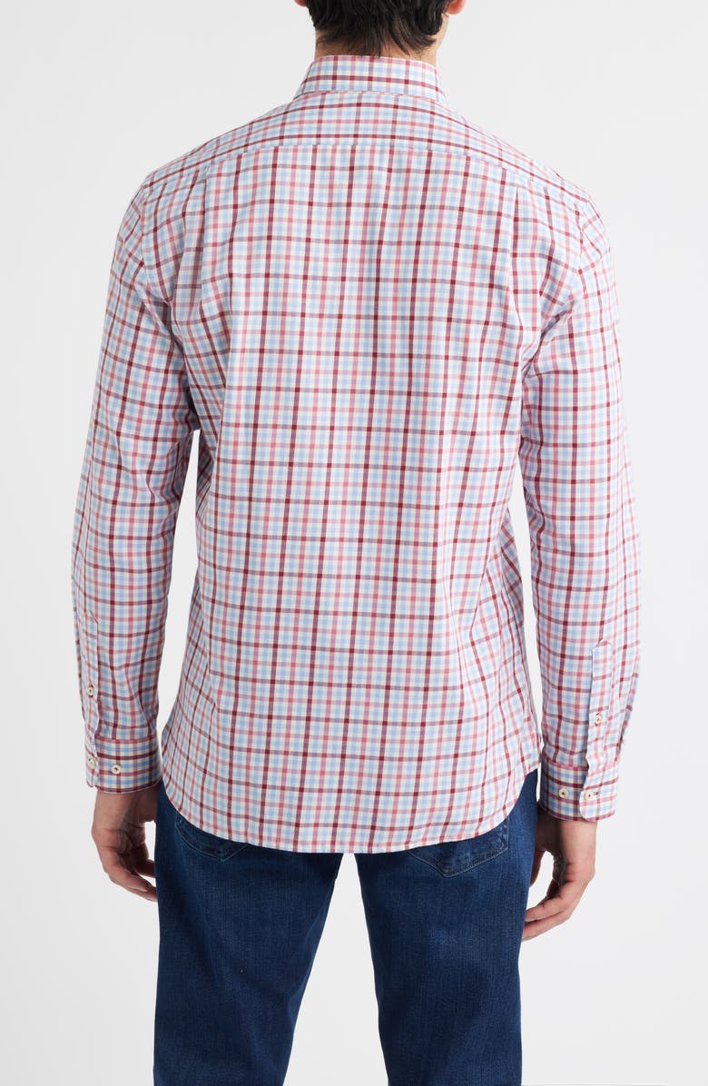johnnie-O Clifton Check Top Shelf Cotton Twill Button-Up Shirt, Alternate, color, White