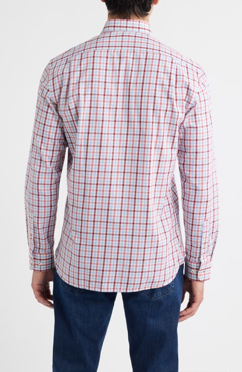 Johnnie-o Clifton Check Top Shelf Cotton Twill Button-up Shirt In Pink