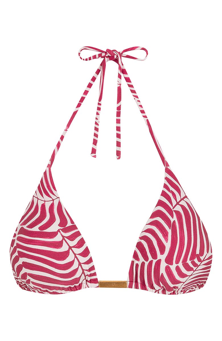 ViX Paula Hermanny Ginga Triangle Bikini Top, Alternate, color, Red/ White Multi