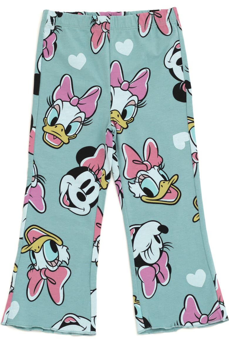 Minnie Mouse Fleece Sweatshirt and Flare Leggings Set, Alternate, color, Teal Minnie Daisy