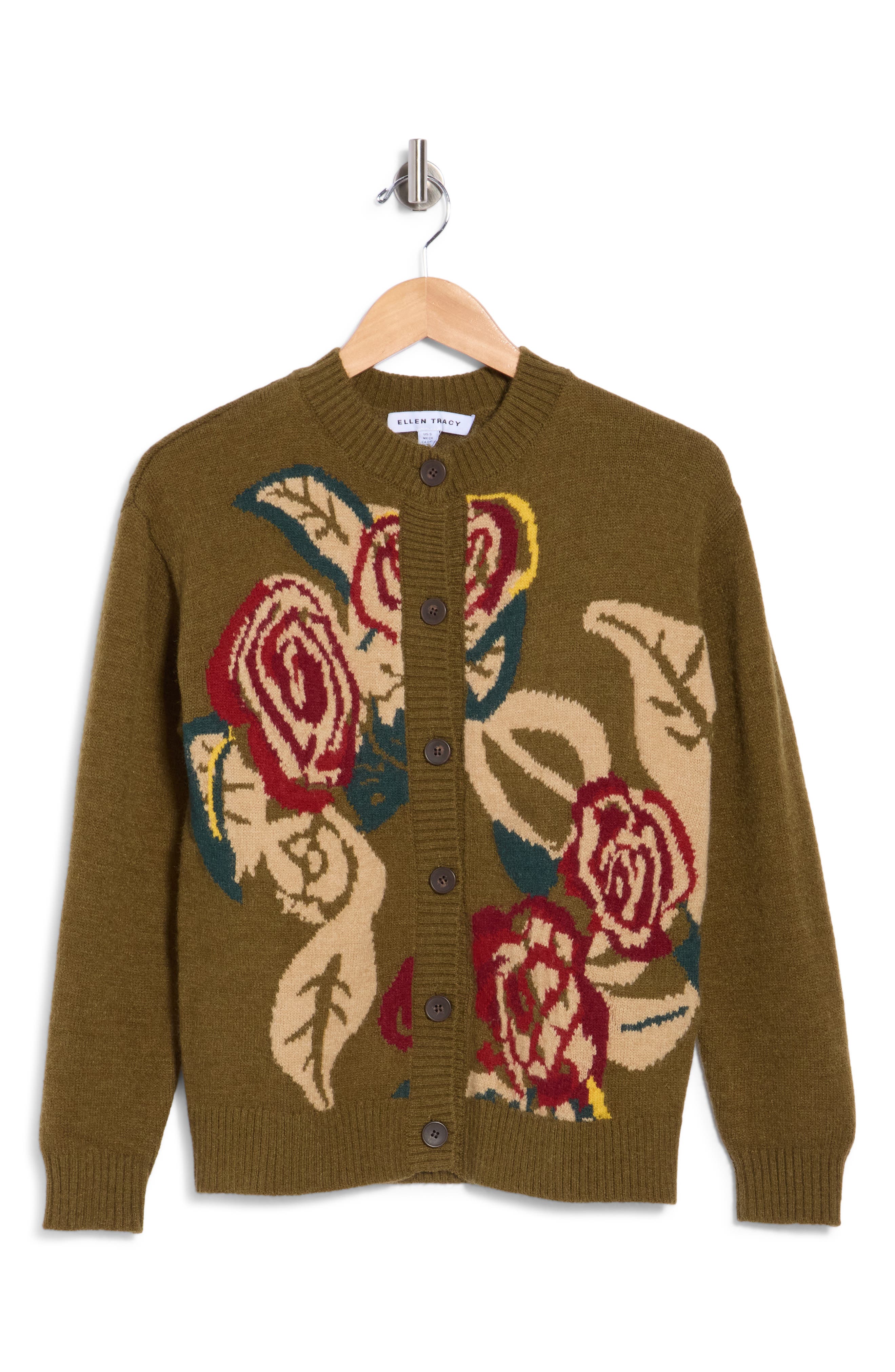 Floral Jacquard Cardigan