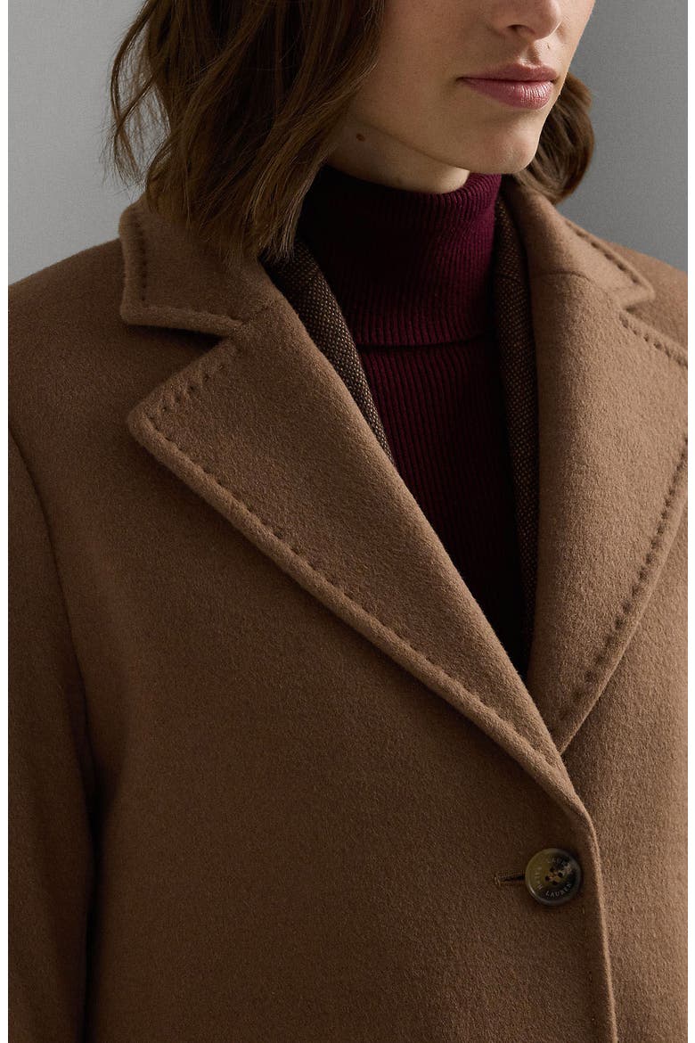 Longline Wool Blend Reefer Coat, Alternate, color, NEW VICUNA