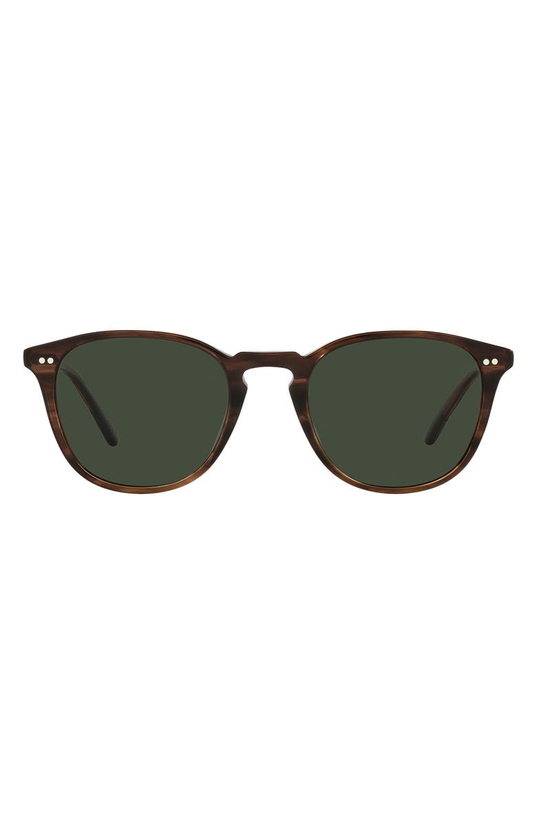 Oliver Peoples Forman LA 51mm Polarized Pillow Sunglasses, Main, color, Dark Tortoise