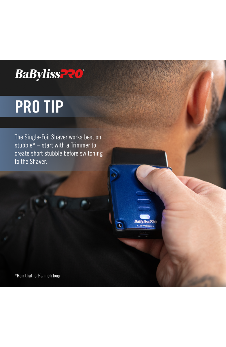 BaBylissPRO LO-PROFX Compact Series Single-Foil Shaver, Alternate, color, Blue