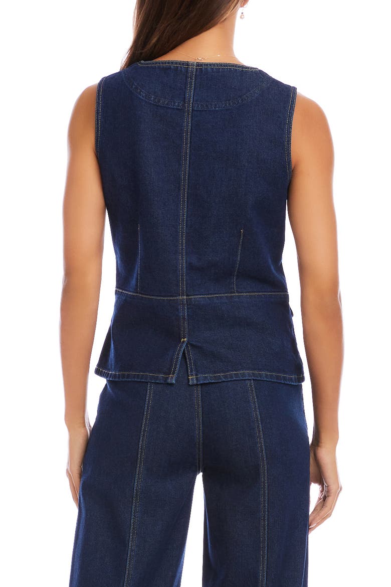 Denim Vest, Alternate, color, INDIGO
