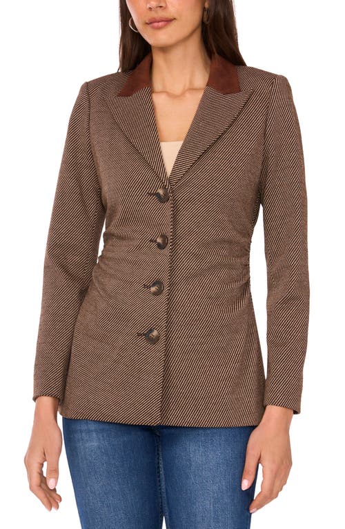 Vince Camuto Contrast Collar Jacket In Brown