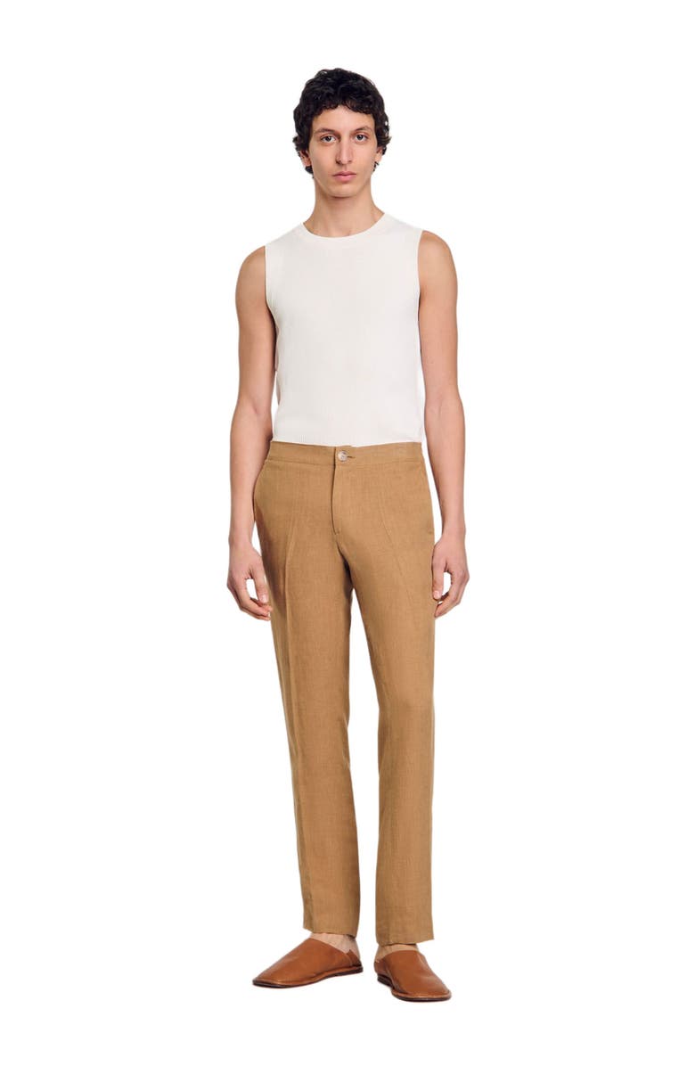 SANDRO Linen trousers, Alternate, color,