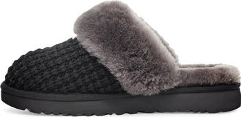 Cozy Knit Genuine Shearling Slipper