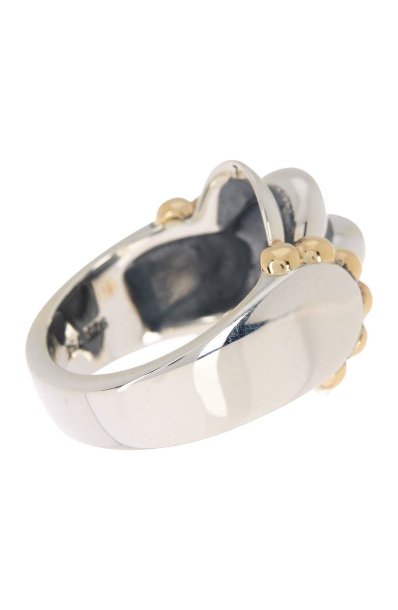 LAGOS 18K Gold & Sterling Silver Textured Ring - Size 7, Alternate, color, 