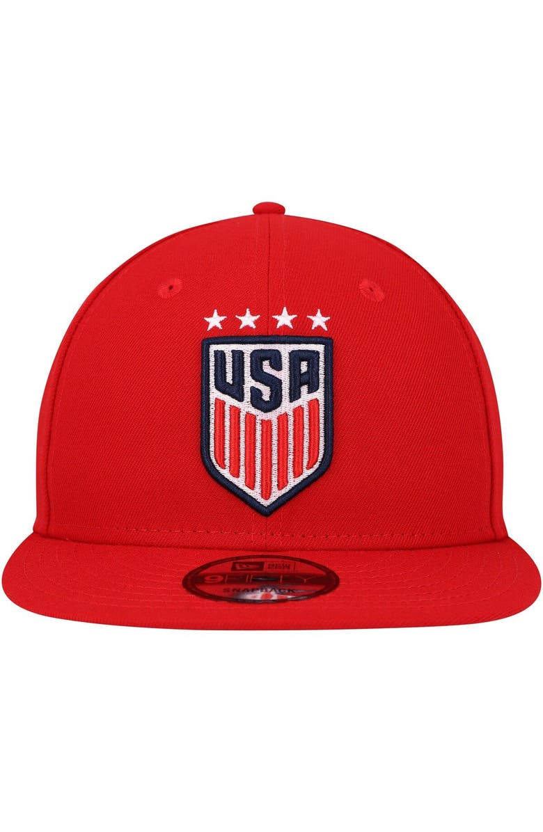 New Era Men's New Era Red USWNT Team Basic 9FIFTY Snapback Hat, Alternate, color, Red