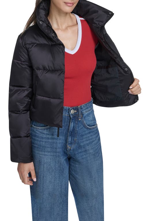Champion Water Resistant Crop Puffer Jacket In Black