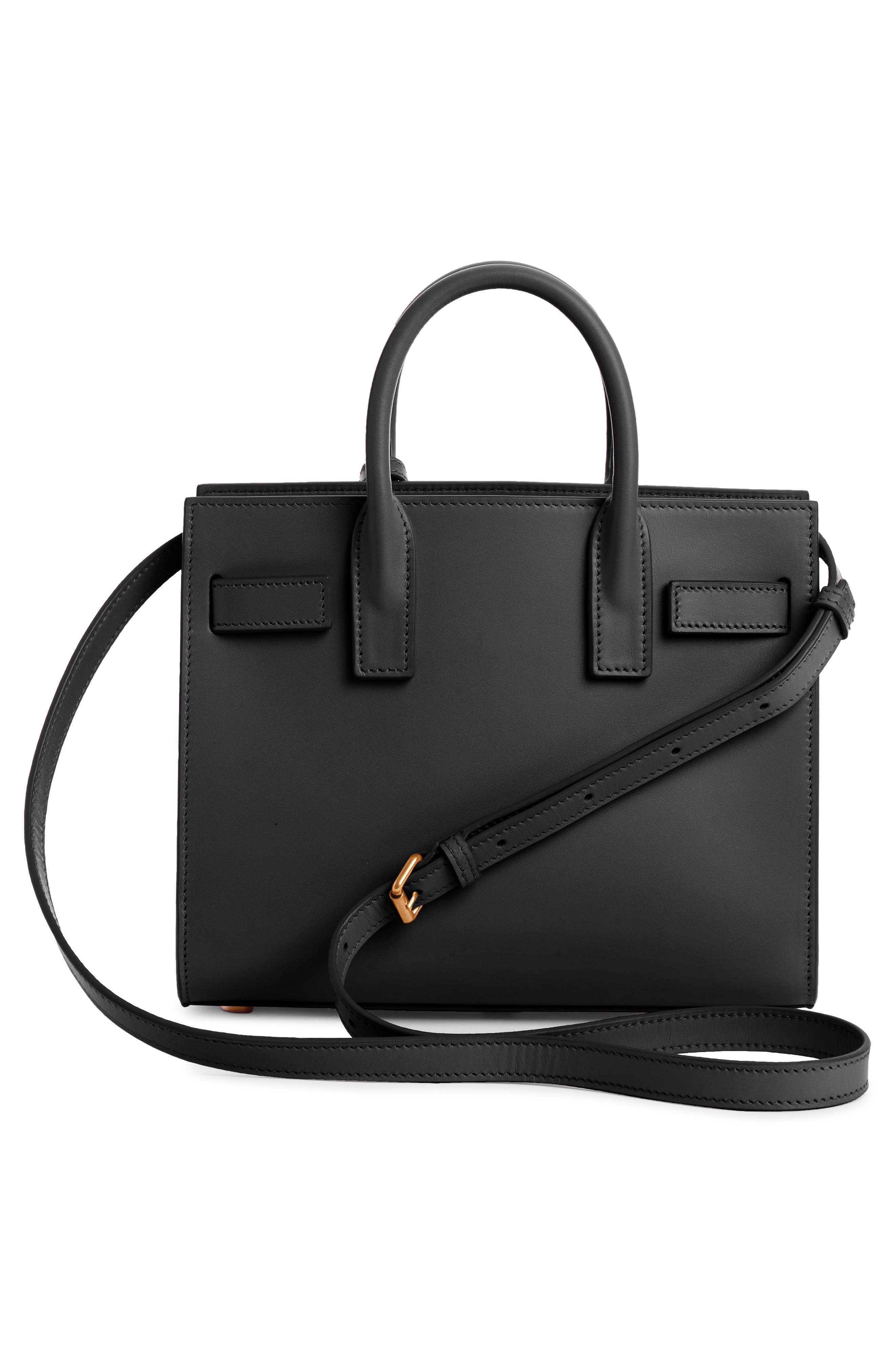 Nano Sac de Jour Leather Tote, Alternate, color, NERO/ NERO