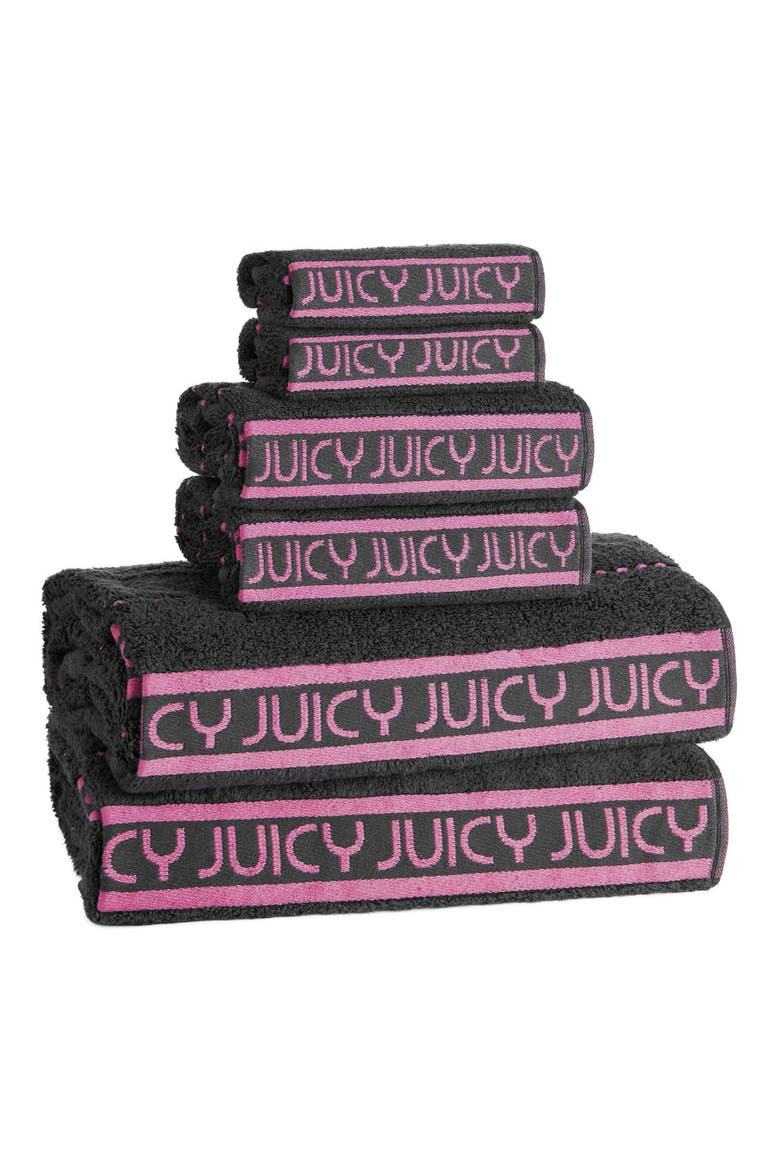 Luxurious 6-Piece Towel Set, Main, color, BLACK