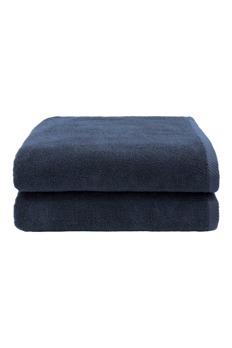 2-Pack Ediree Cotton Bath Towel Set, Alternate, color, MARINE