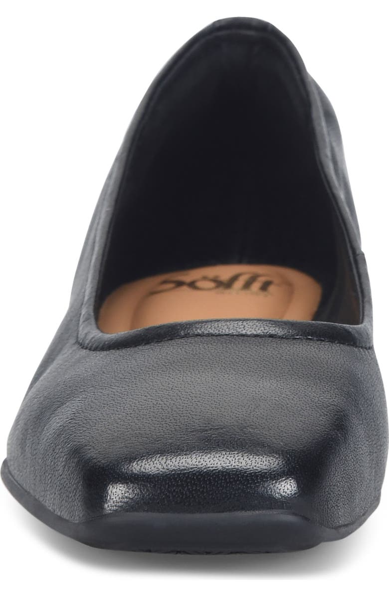 Söfft Poppy Square Toe Flat, Alternate, color, Black