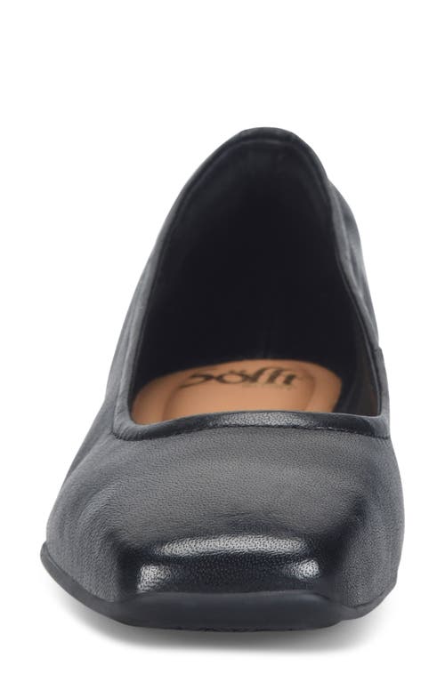 Söfft Poppy Square Toe Flat In Black