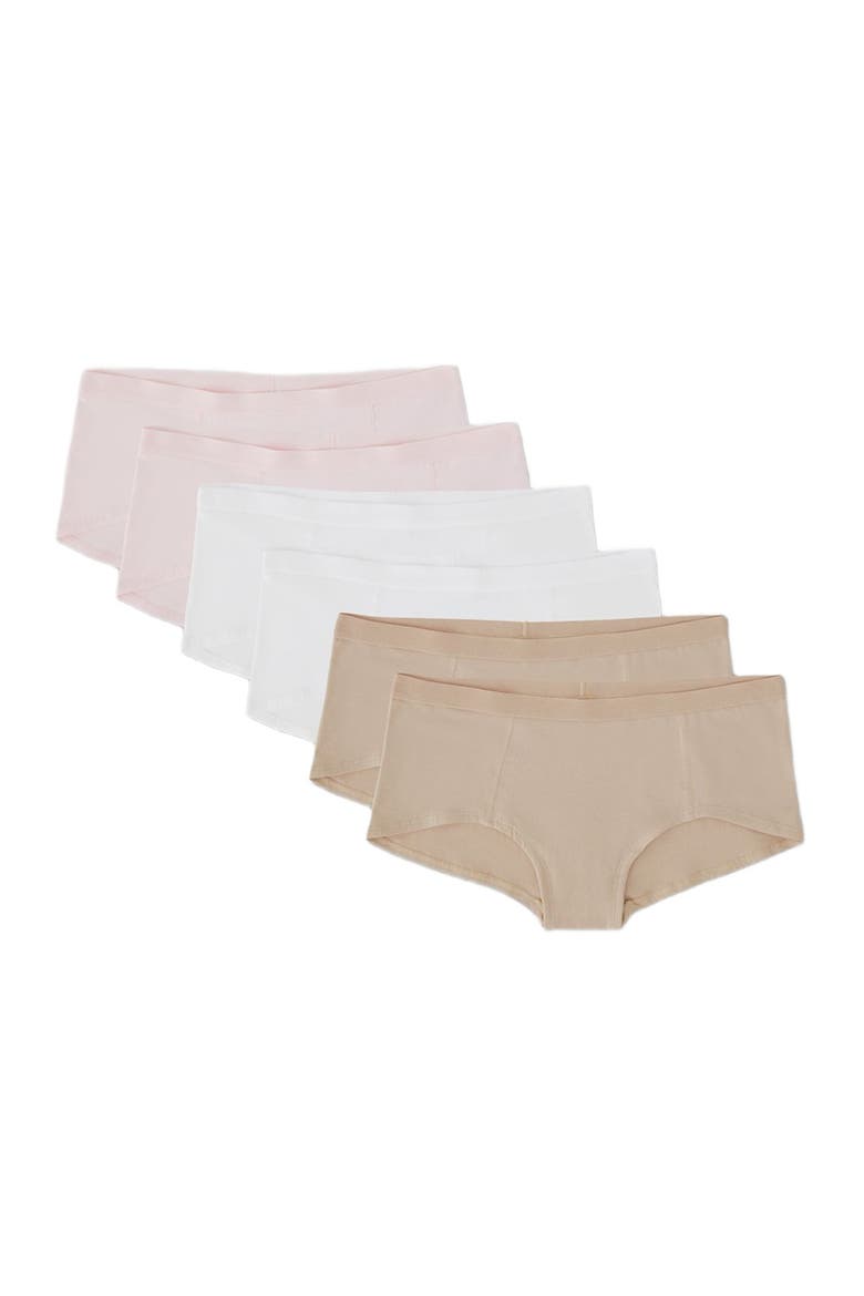 Organic Cotton Everyday Boy Short 6-Pack, Alternate, color, Neutrals